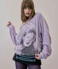SCULPTOR Love Pintuck Sweatshirt Ube Purple