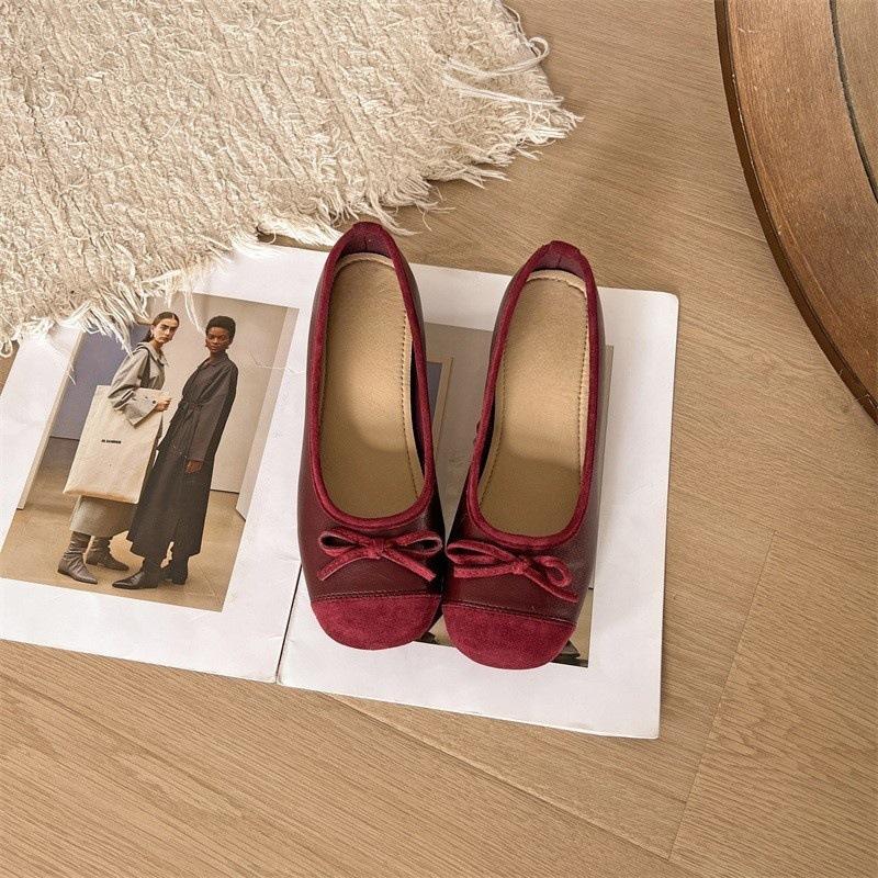 Bow square head flat sole shoes women's summer 2025 new retro versatile silver light mouth gentle beanie shoes