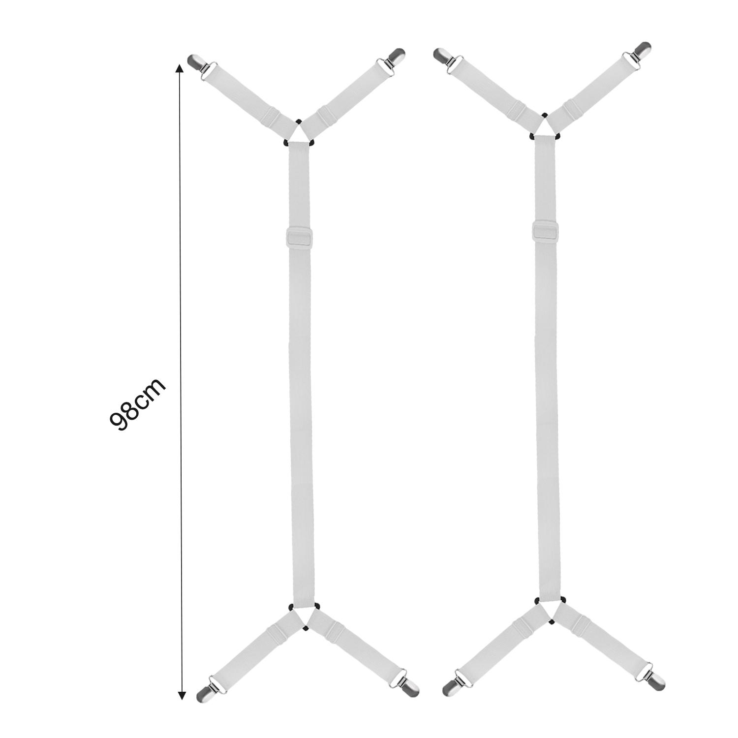 

Bed Sheet Fastener Fixing Straps Universal High Elastic Cross Elastic Straps Mattress Cushions Sofa Cushions Crisscross Clips белый