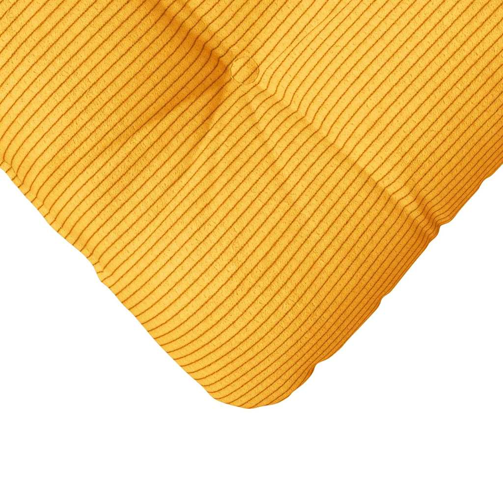 Seat Cushions 4 pcs Light Yellow 40 x 40 cm Corduroy Fabric