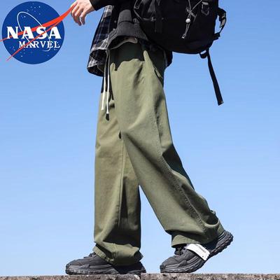 NASA MARVEL Men's Pure Cotton Wide Leg Casual Trousers