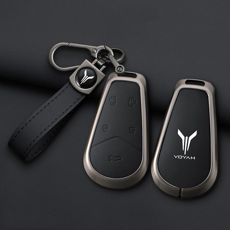 Zinc Alloy Leather Car Key Case Voyah Dreamer Dream Free Car Smart Remote Key Fob Case Auto Accessories
