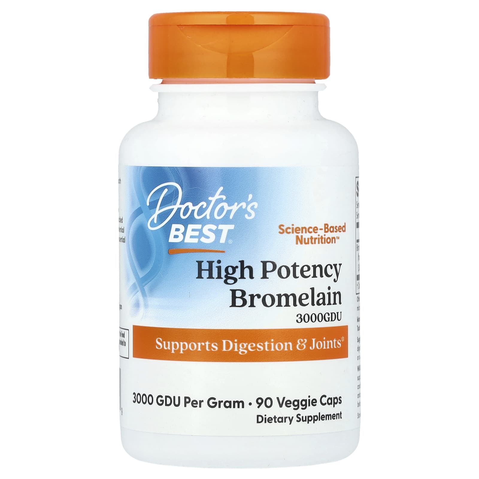 

Doctor S Best, High Potency Bromelain, 3,000 Gdu, 500 Mg, 90 Veggie Caps