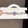 Bracciale da Donna in Cristallo di Zircone Geometrico con Elegante Finitura Argentata per Moda e Regalo