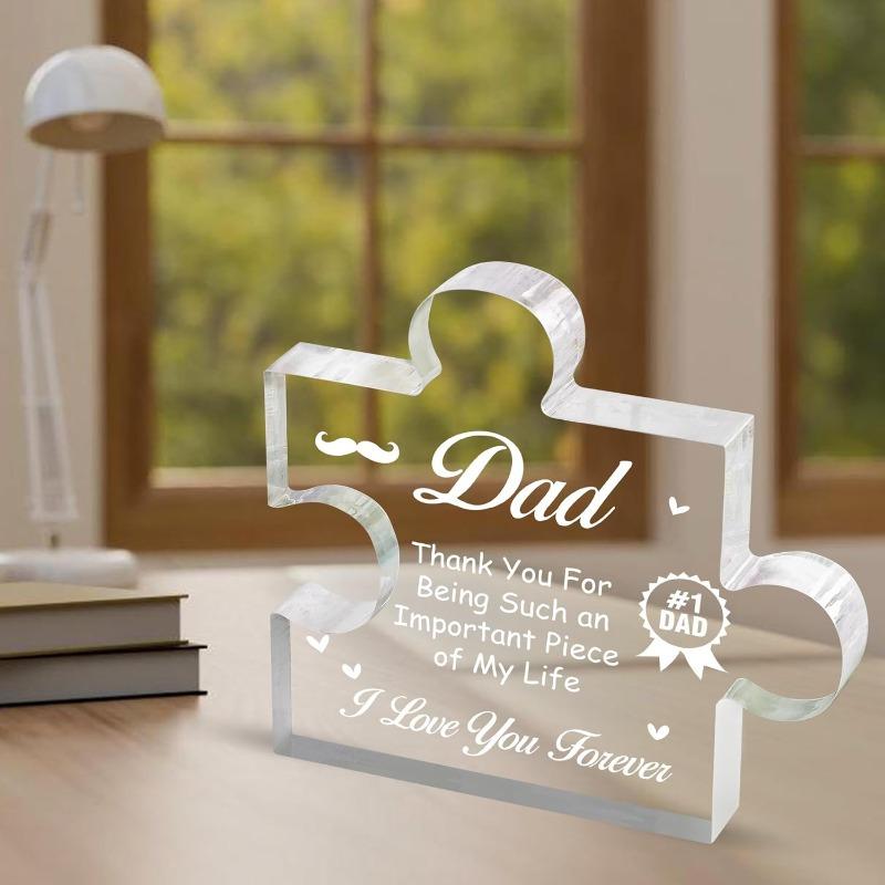Dad Acrylic Puzzle Plaque – Gift from Daughter/son. For Father's Day, Thanksgiving, Birthday.