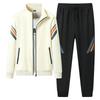 Tuta sportiva casual da uomo a due pezzi, manica lunga, cardigan, felpa, pantaloni, tuta sportiva da esterno, abbigliamento sportivo da uomo