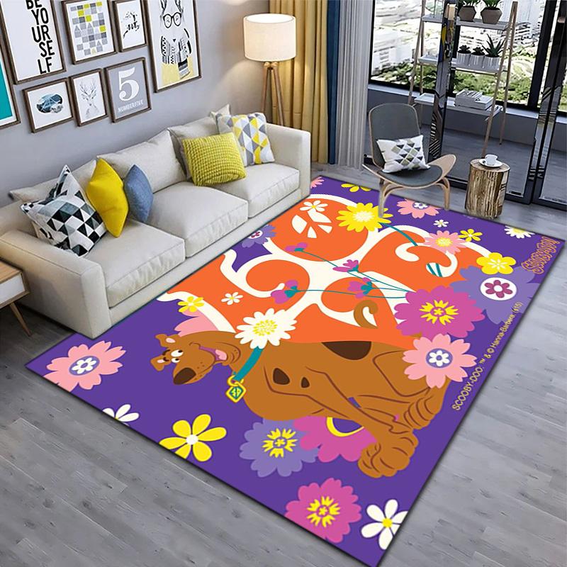 Halloween Cartoon Comedy Adventure Movie Scooby-Doo Carpet Is Suitable for Living Room and Bedroom Doormats Office Balcony Decorative Carpet V6