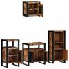 Bathroom Furniture Set with Shelf 4 pcs Solid Reclaimed Wood