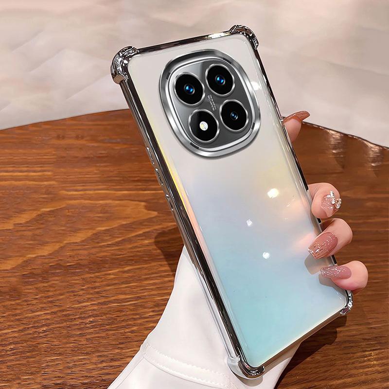 For Xiaomi Redmi Note 14 Pro 14S 13 12 11 11S 10 10S 9 Redmi 14C 13C 12C 10C A5 A3 K80 K70 K60 Poco X7 Pro X6 M6 Transparent Electroplated Phone Case