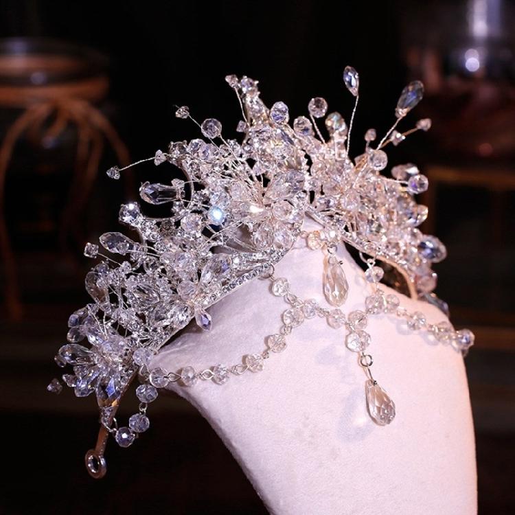 Portable Pageant Queen Crystals Tiaras Elegant Headband Crowns Hair Accessory for Women in Costume Performances