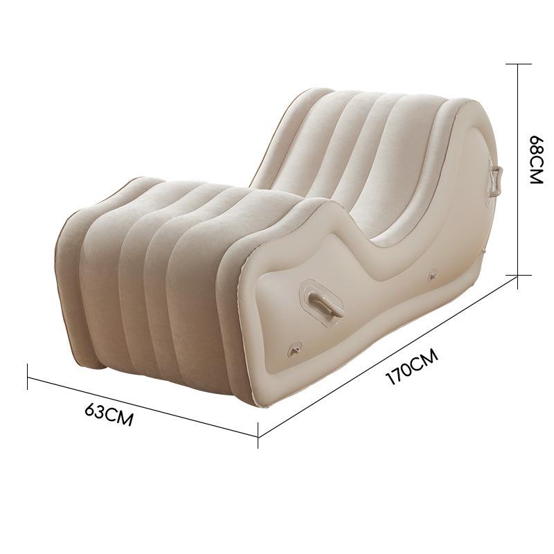 Thickened Foldable Inflatable Sofa Recliner for Outdoor Camping – Lazy Person's Air Bed