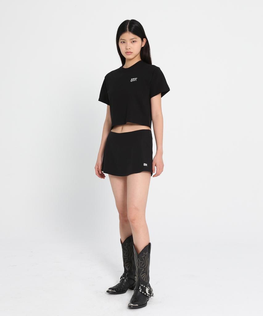 Sio Paneled Culotte Mini Skirt_Black