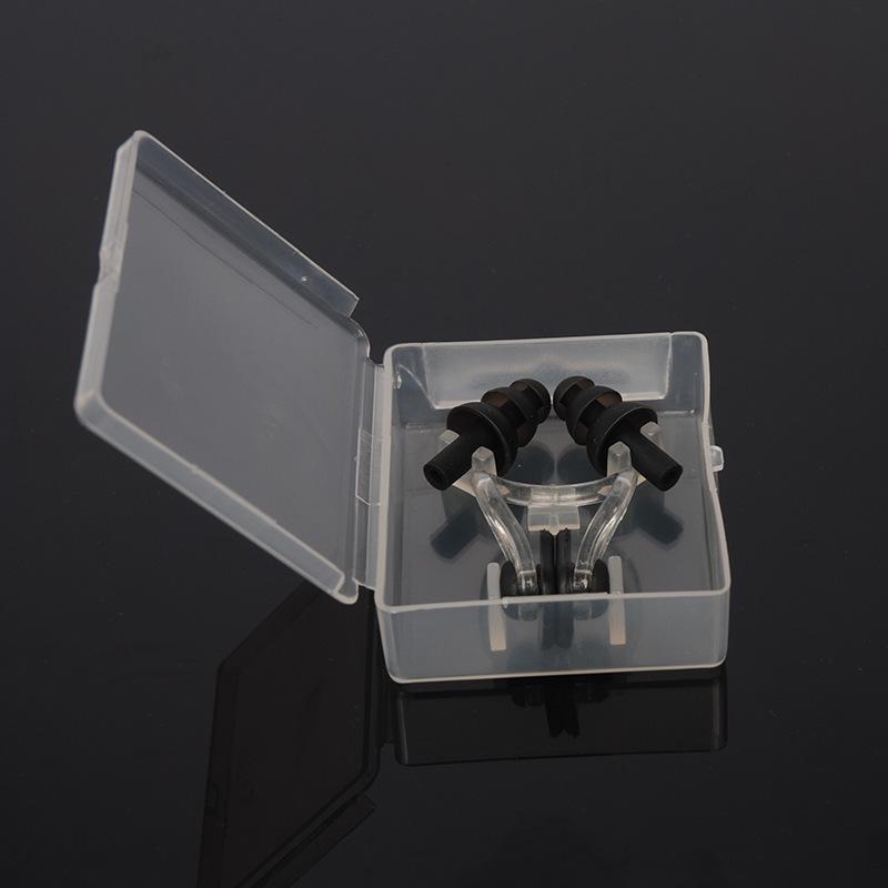 Premium Boxed Waterproof Silicone Swimming Set: Earplugs & Nose Clips.