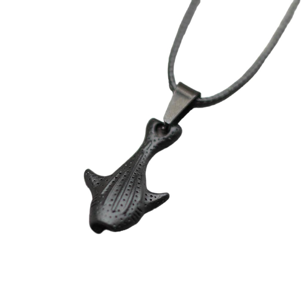 Męski naszyjnik z rekinem, 60 cm, łańcuszek, obroża hiphopowa z akcentem w postaci ogona delfina i żółwia, przenośny dodatek do stylowych strojów plażowych