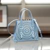 Borsa da Donna in Pelle Bohemien 20 Borsa Cesto di Verdura Traforata Pelle di Vitello Romantica Francese Borsa a Tracolla Portatile