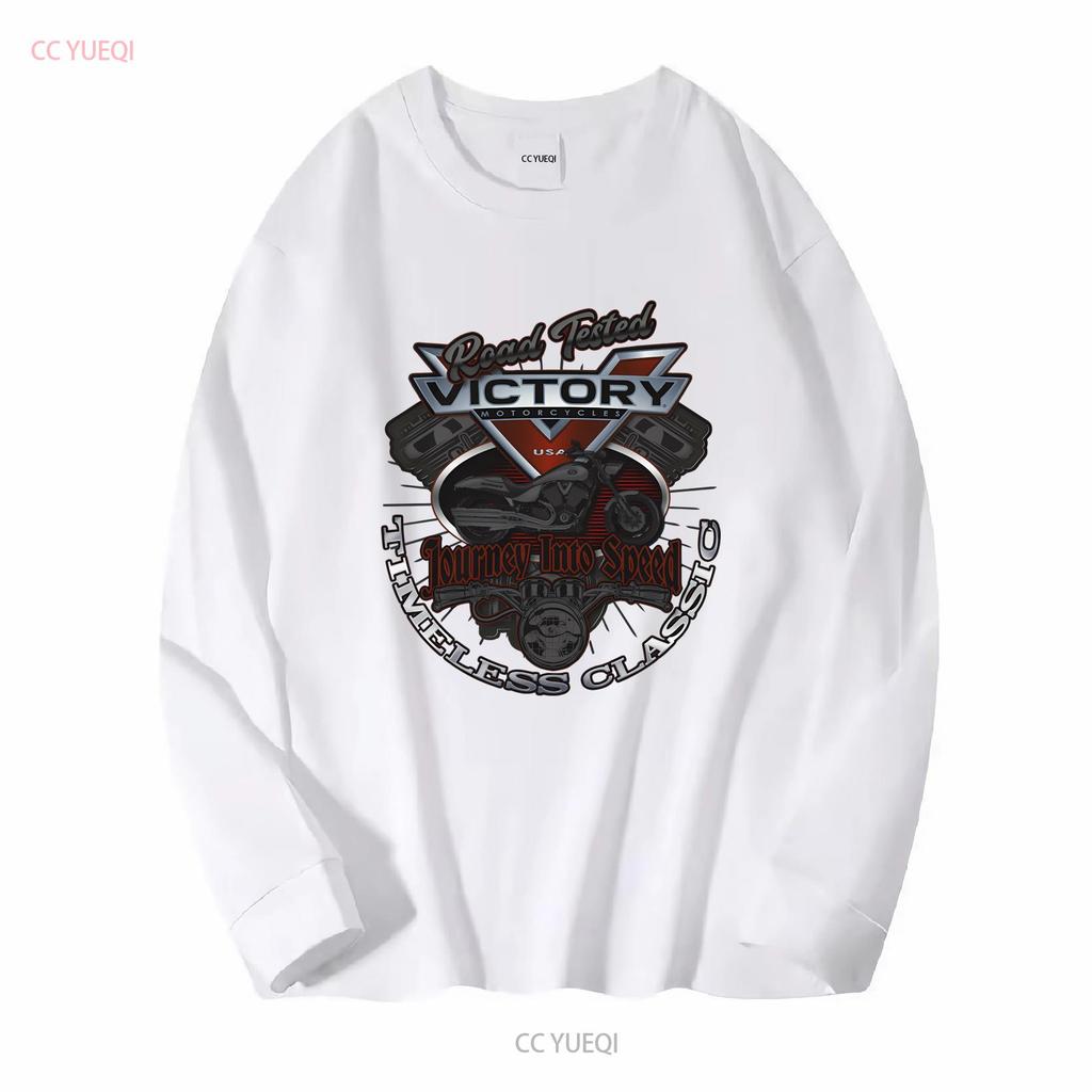 Victory Motorcycles Softstyle T-Shirt vintage gewaschen dehnbar Grafik Oberteil für den Alltag bequem atmungsaktiv weich