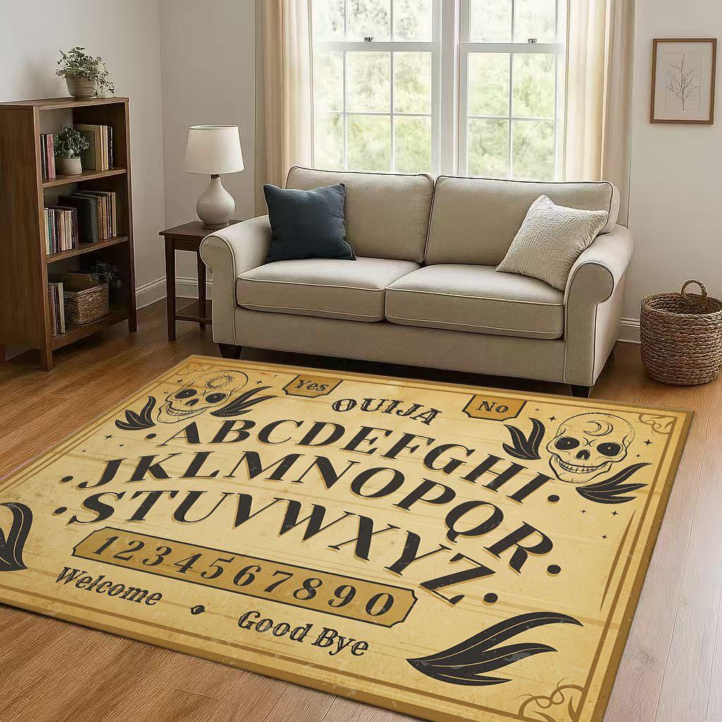 Retro Witch Spirit Ouija Board Art Living Room Non Slip Area Rug Carpet for Bedroom Kids Playroom Sofa,Home Decor Doormat