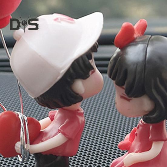 Auto-Ornamente, niedliche Cartoon-Paar-Actionfiguren, Ballon-Ornamente, Auto-Innenausstattung, Armaturenbrett-Dekoration für Auto, Home Office