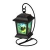 Takasho Solar Light Outdoor Alice Silhouette Lantern Black Garden Light Outdoor Indirect Lighting Waterproof Alice in Wonderland Resin/Glass/Steel TA-