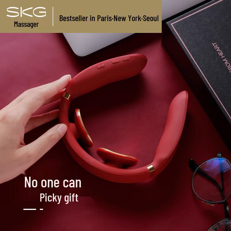 SKG Smart Wireless Neck Massager with Heat Therapy