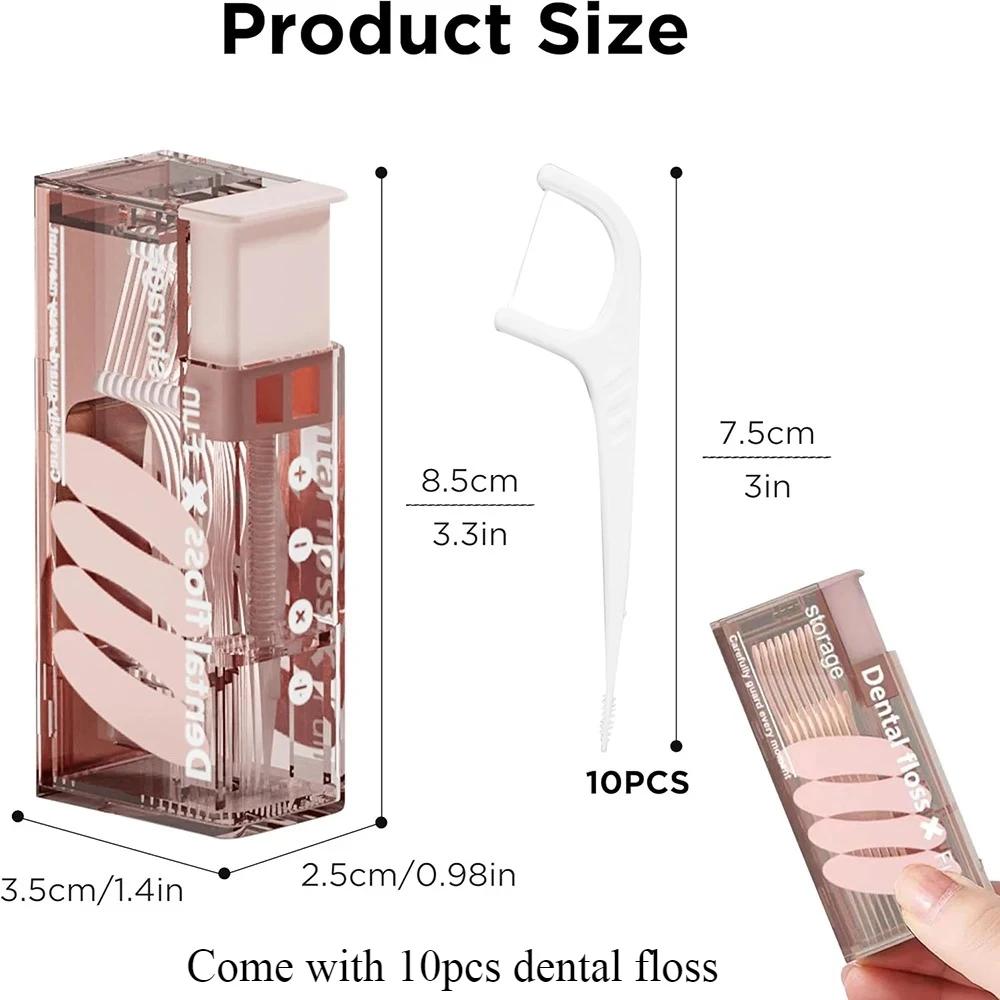 Automatic Dental Floss Storage Box Portable Pop-Up Dental Floss Dispenser Refillable Floss Container Dental Oral Hygiene Care