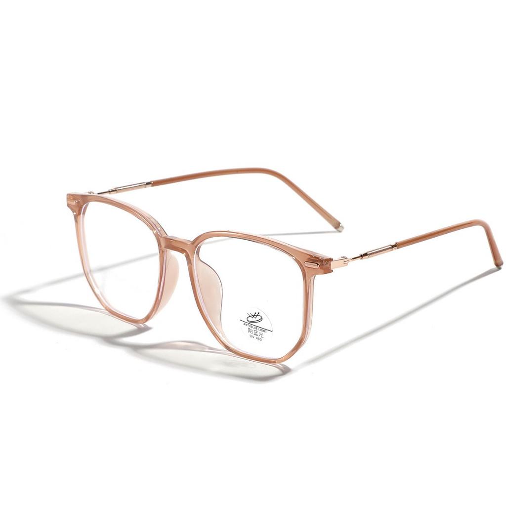 Glasses Literary Retro Brown Flat Mirror Female Big Face Plain Mirror