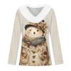 Dámské košile s dlouhým rukávem Roztomilé topy Vánoční potisky Trička Blůzy Ležérní Nadměrné velikosti Základní topy Pulovr