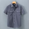 Tooling Man Short-sleeved Shirt Summer Chic Thin Shirt Men
