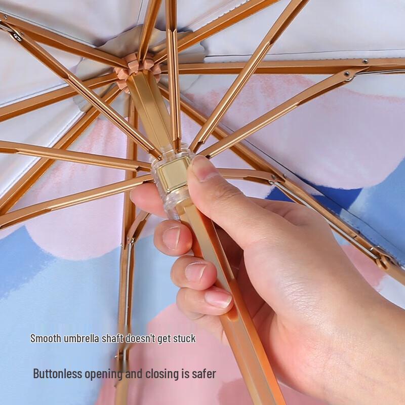 MAYDU Three-Fold Double-Layer UV Protection Umbrella