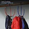 EASYVIEW Belt Scarf Hanger Space Saving Organizer Hanging Multi Purpose Ties Shoe Rack Gym Bag Organizer Closet Organization