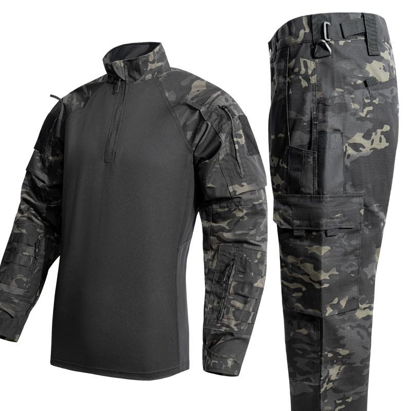 Mens Tactical Training Camo Uniform Set
