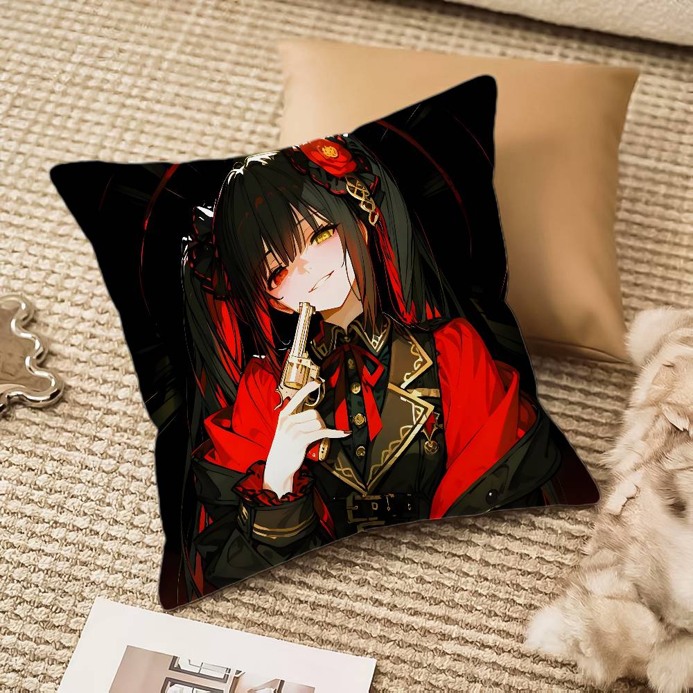 Tokisaki Kurumi DDate A Live Pillow Case Antidustmite Invisible Zipper Sofa Bed