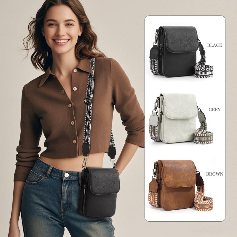 Hot-selling Mini Messenger Bag, Portable Mobile Phone Bag, Multi-pocket Card Slot Function, Adjustable Shoulder Strap.