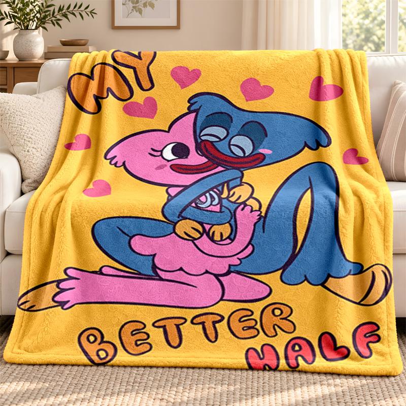 Poppy Playtime blanket Flannel Blanket Soft Cozy Plush Throw for Sofa Bed Lightweight Home Decoration Outdoor camping
