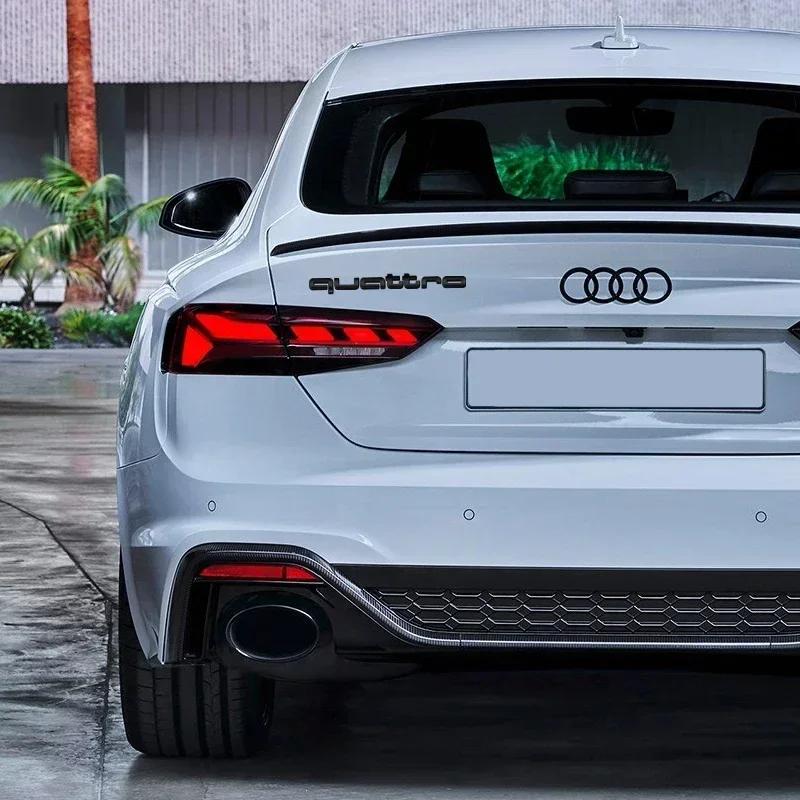 ABS Car Front Grille Emblem External Auto Body Sticker Auto QUATTRO Emblem Accessories for Hot S A3 A4 B8 8P 8V A6 C7 A5 Q5 B7