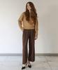 STAY WITH ME Fine Wool Crew Neck Knit (Camel)