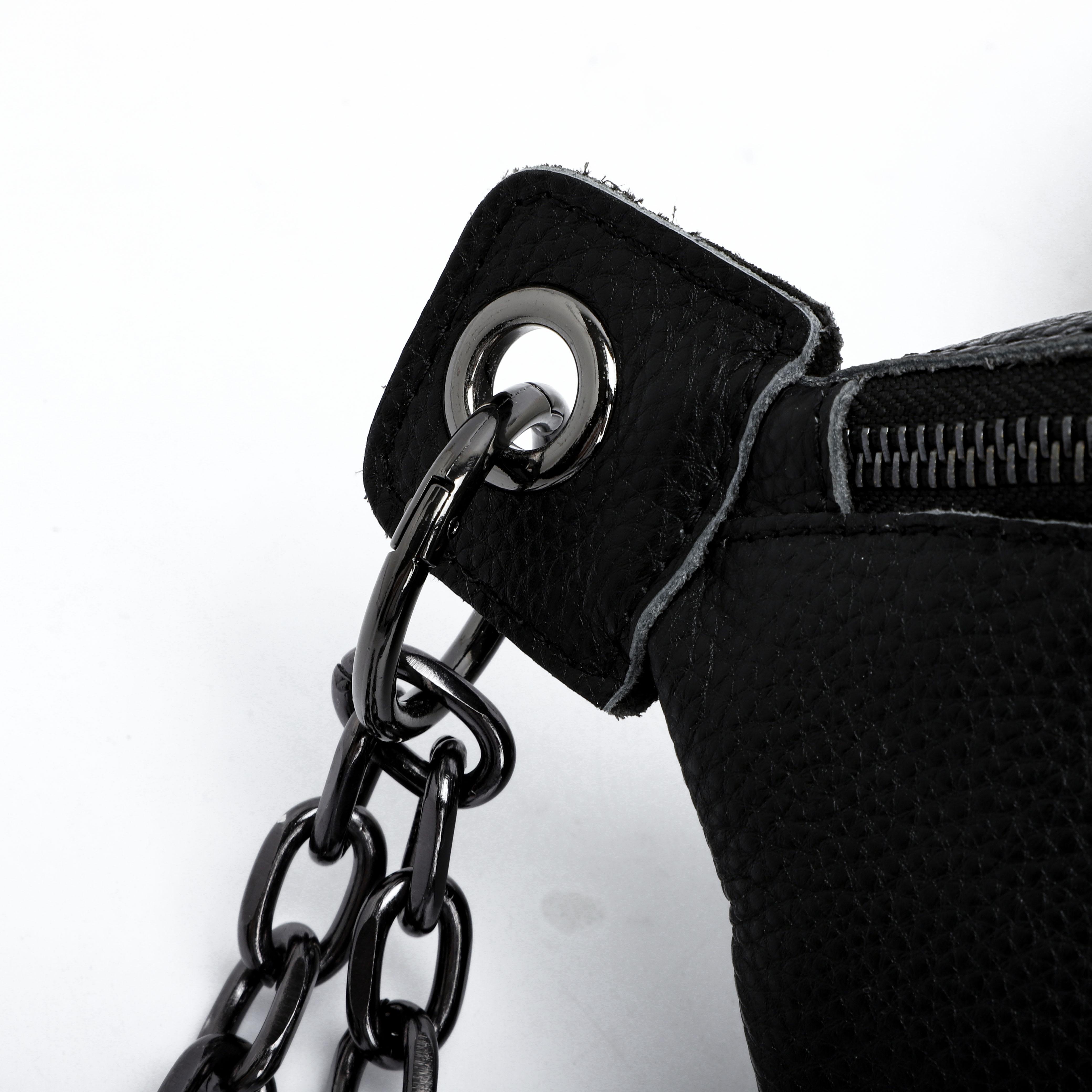 Женская сумка на плечо из натуральной кожи с луной — фото 6