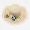 New bow lace straw hat women's summer seaside beach vacation sun hat large brim sun protection hat