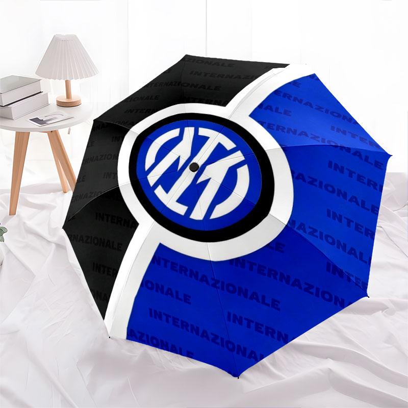Inter Milan, Automatic Folding Umbrella, Portable and Foldable Design, 8 Ribs, a Christmas or Birthday Gift.