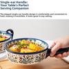 Plat de cuisson rectangulaire en céramique à double oreille Polyvalent Bol à salade de fruits Motif floral Avec poignées Plaque de cuisson Micro-ondes