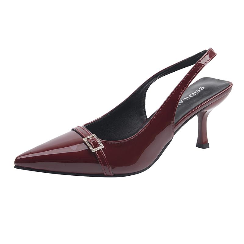 Fashion Sexy Women High Heels Sandals Pointed Toe Summer Shoes 2025 Slingback Slippers New Dress Party Woman Pumps Sandalias De Mujer