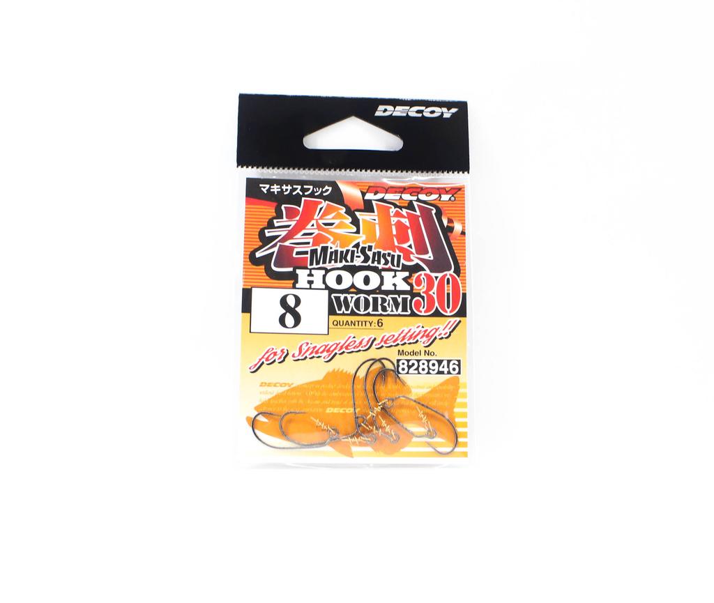 Decoy Worm 30 Makisasu Worm Hooks Size 8 (8946)