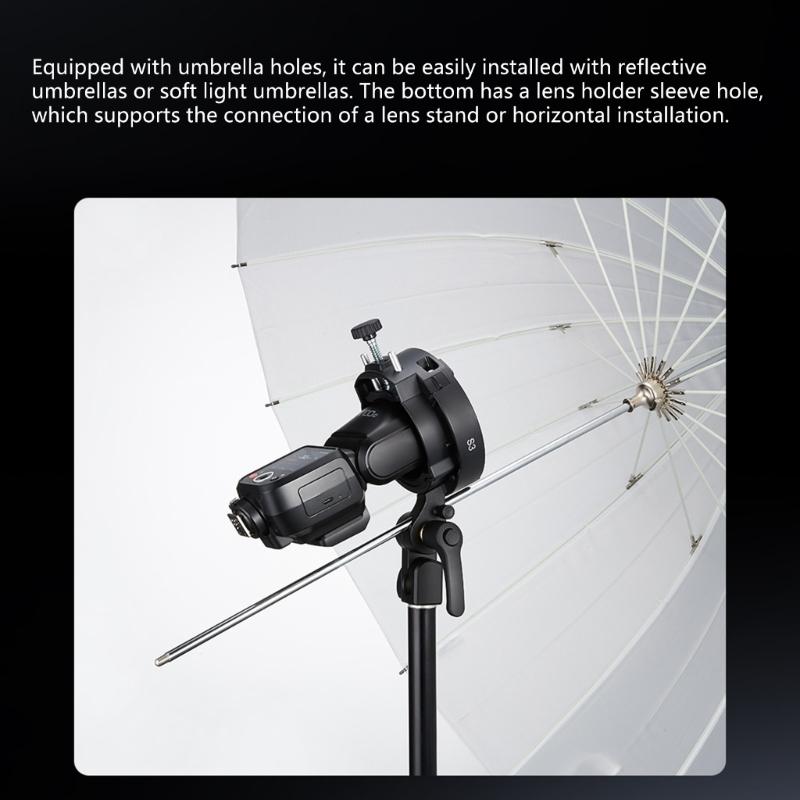 S Shaped Flash Bracket For S3,V1/V860III/AD200 Hot Shoe Mount Speedlights Quick Installation Lightweght Durability Design