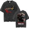 T-shirt Anime Édition Limitée Resident Evil Requiemm Vêtements pour Hommes Gothique Vintage Lavé T-shirts Hauts d'Été T-shirt à Col Rond Streetwear