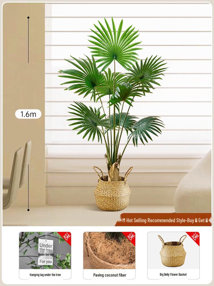 Large Luxury Faux Livistona Flower: Indoor Green Plant Floor Decoration