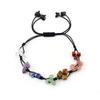 Vintage Hand-Woven Natural Crystal Agate Gravel Bracelet Adjustable B74