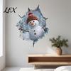 3D Holiday Wall Art Christmas Stickers, Decals for Living Room Bedroom And Party Decor Decor, Removable PVC Festive Home Entrance Classroom