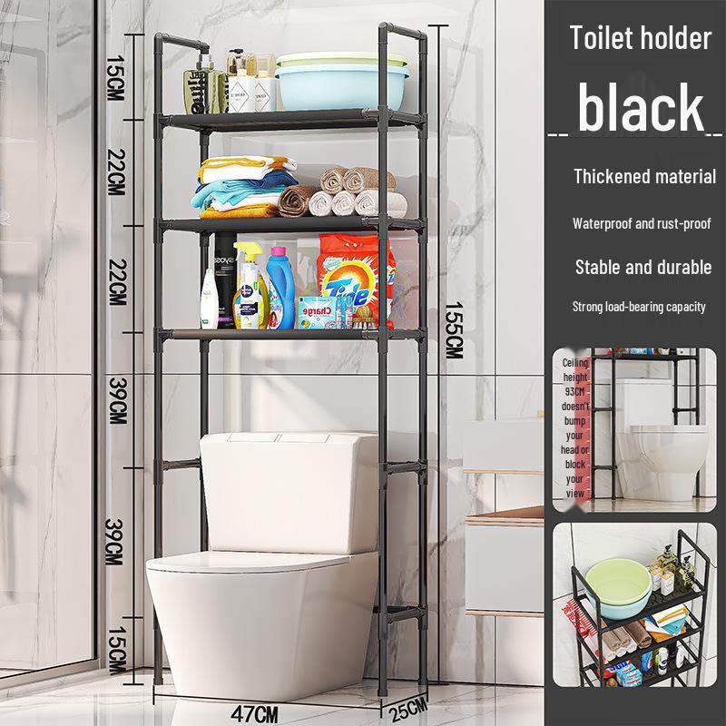 Floor-Standing Bathroom & Kitchen Storage Rack - Punch-Free Design