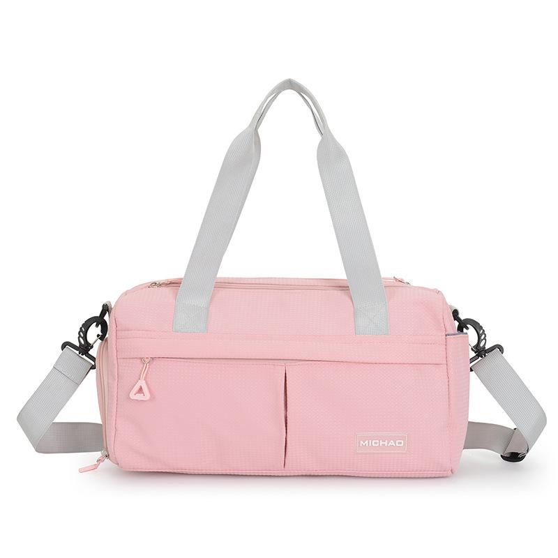 

New Fitness Bag Dry and Wet Separation Training Sports Fitness Bag Large Capacity Outdoor Leisure Portable Travel Bag розовый