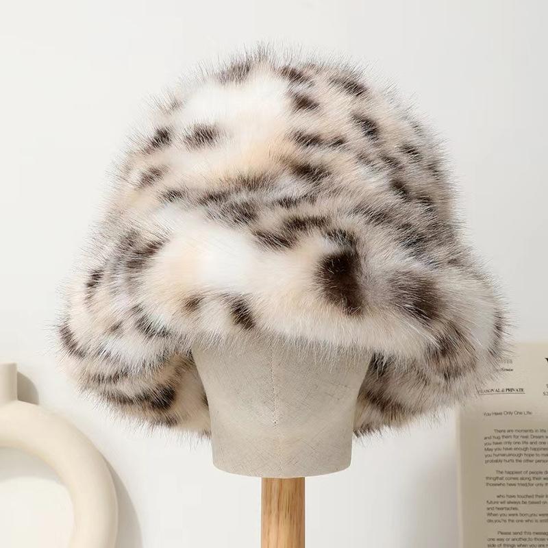 Women's Colorful Fuzzy Bucket Hat - Warm & Thick for Autumn/Winter, Lightweight Polyester Fisherman Cap with Drawstring Closure